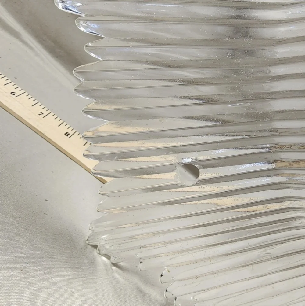 Antique Art Deco Ice Crystal Glass Static Ceiling Light Shade